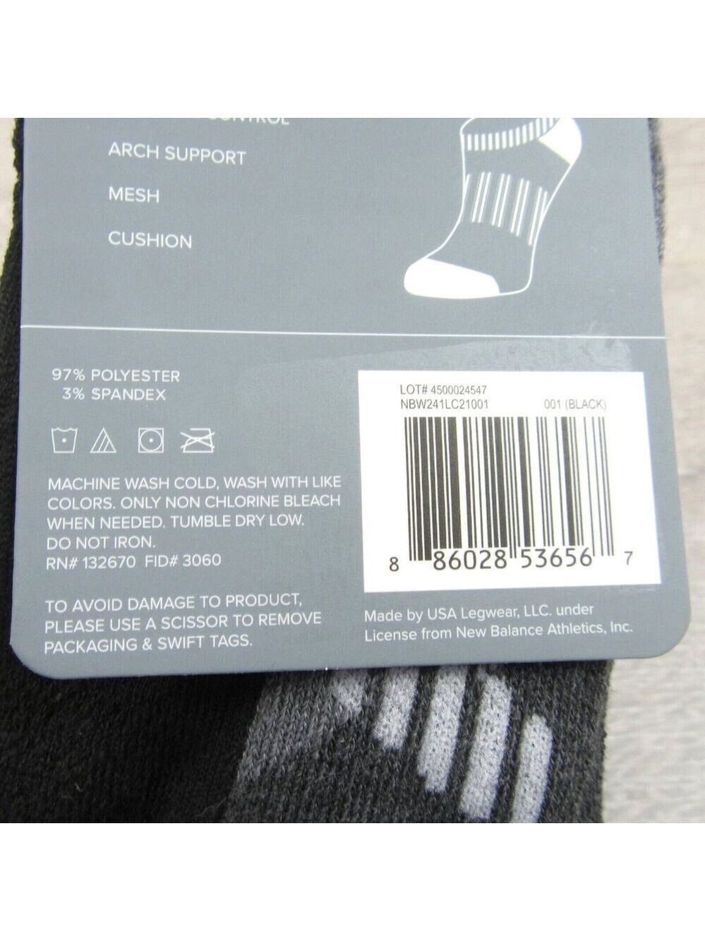 New Balance Enhanced Cushion Low Cut Socks Womens Size (4-10) 6 Pairs Pack NEW - Picture 9 of 9